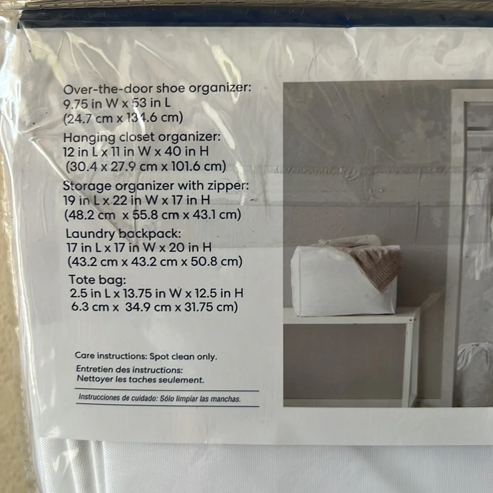 Simply Essential Closet Organizer 5 Piece Set in White - NWOT